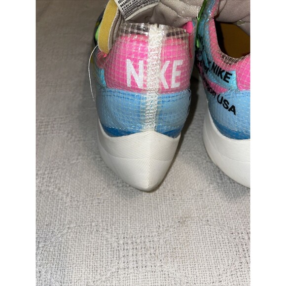 Size 12 M - Nike Off-White x Waffle Racer Vivid Sky Golf Athleisure Activewear - Picture 11 of 12